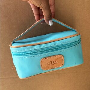 Jon Hart CBR Turquoise and Tan Cosmetic Case
